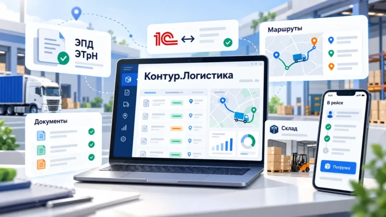 Контур.Логистика в 2026 году: тарифы, 1С, API и реальная стоимость ЭТрН